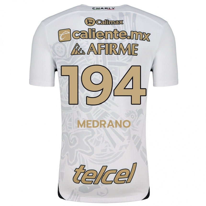 Kids Football Luis Medrano #194 White Black Away Jersey 2024/25 T-Shirt Uk