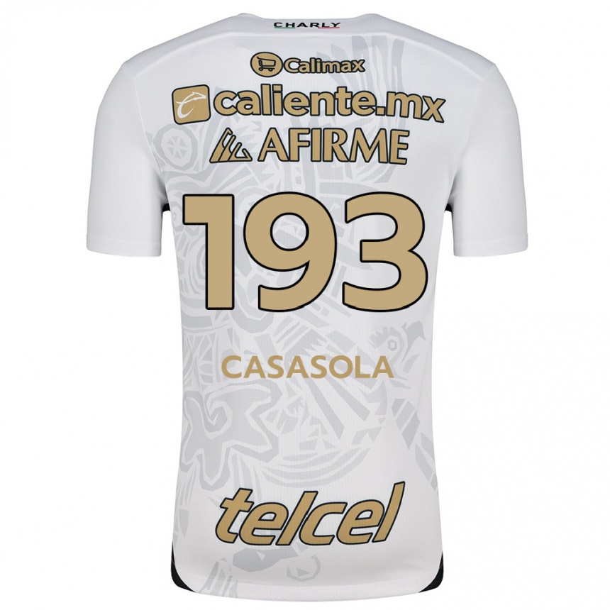 Kids Football Axel Casasola #193 White Black Away Jersey 2024/25 T-Shirt Uk