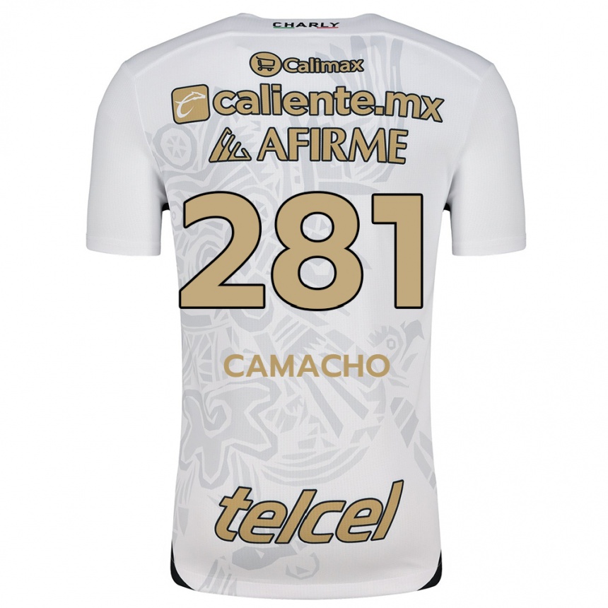 Kids Football Javier Camacho #281 White Black Away Jersey 2024/25 T-Shirt Uk