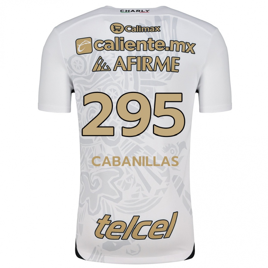 Kids Football Osvaldo Cabanillas #295 White Black Away Jersey 2024/25 T-Shirt Uk