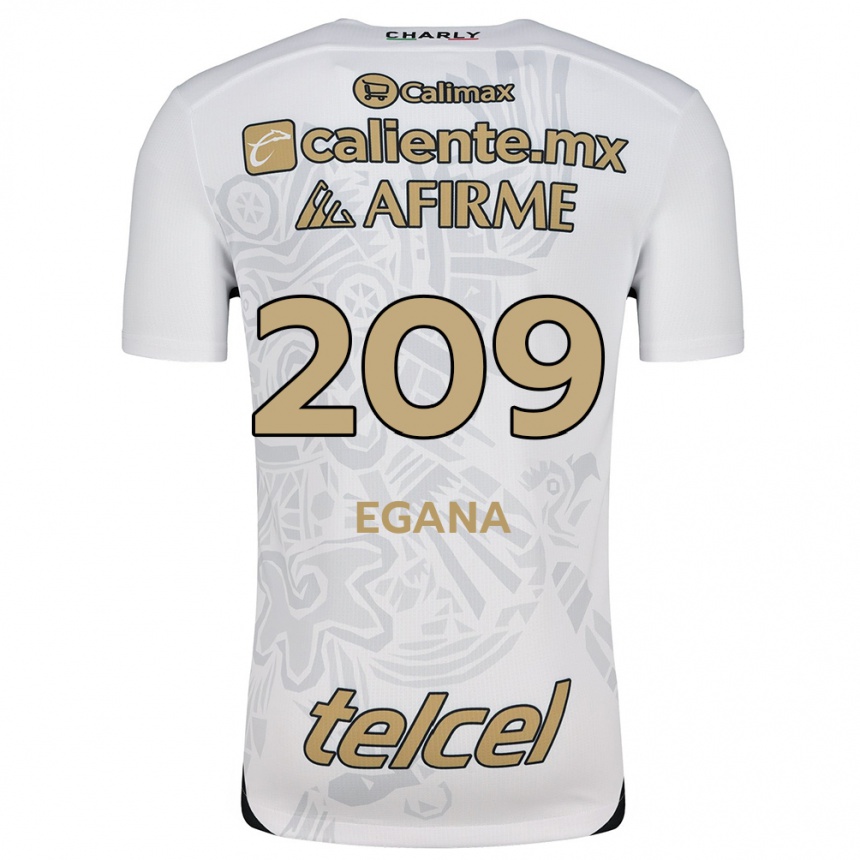 Kids Football Arath Egaña #209 White Black Away Jersey 2024/25 T-Shirt Uk