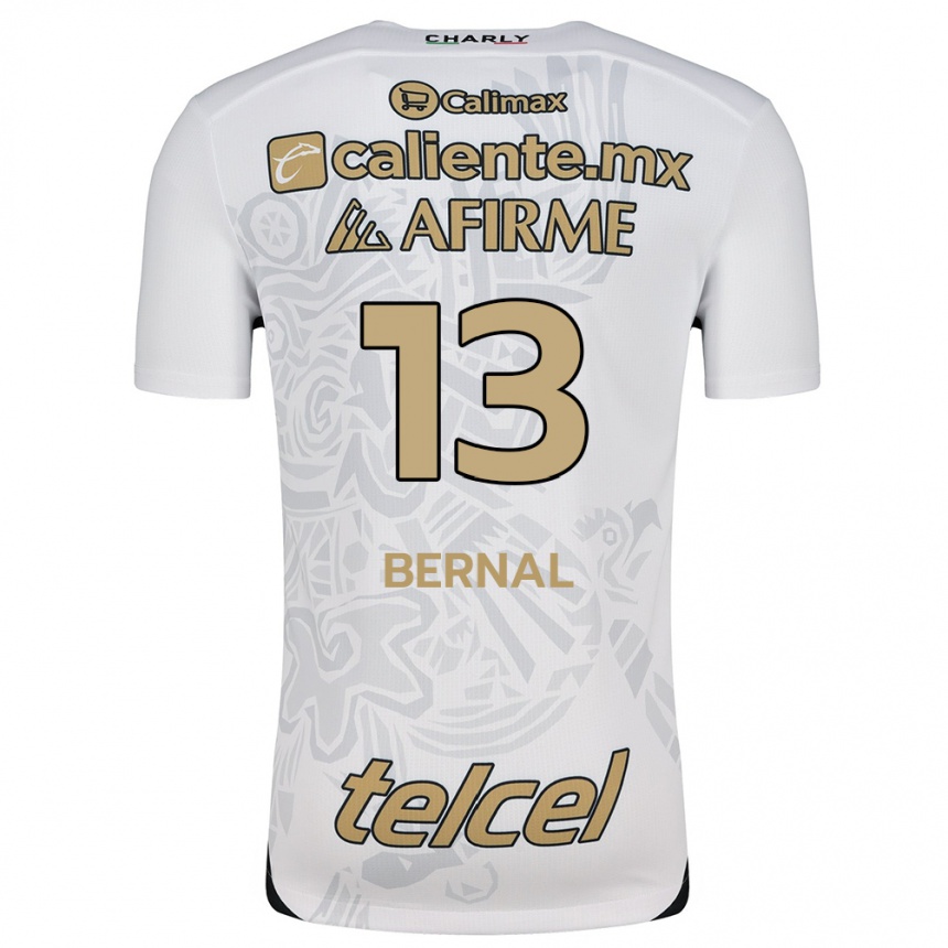 Kids Football Mayra Pelayo-Bernal #13 White Black Away Jersey 2024/25 T-Shirt Uk