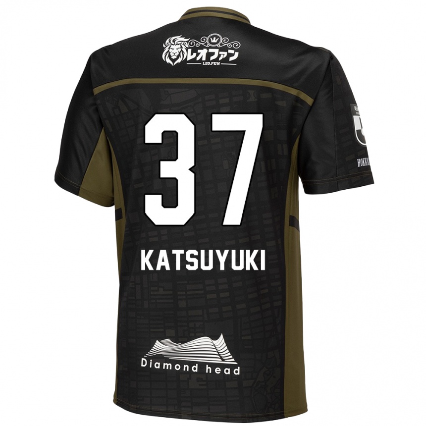 Kids Football Katsuyuki Tanaka #37 Black Green Away Jersey 2024/25 T-Shirt Uk