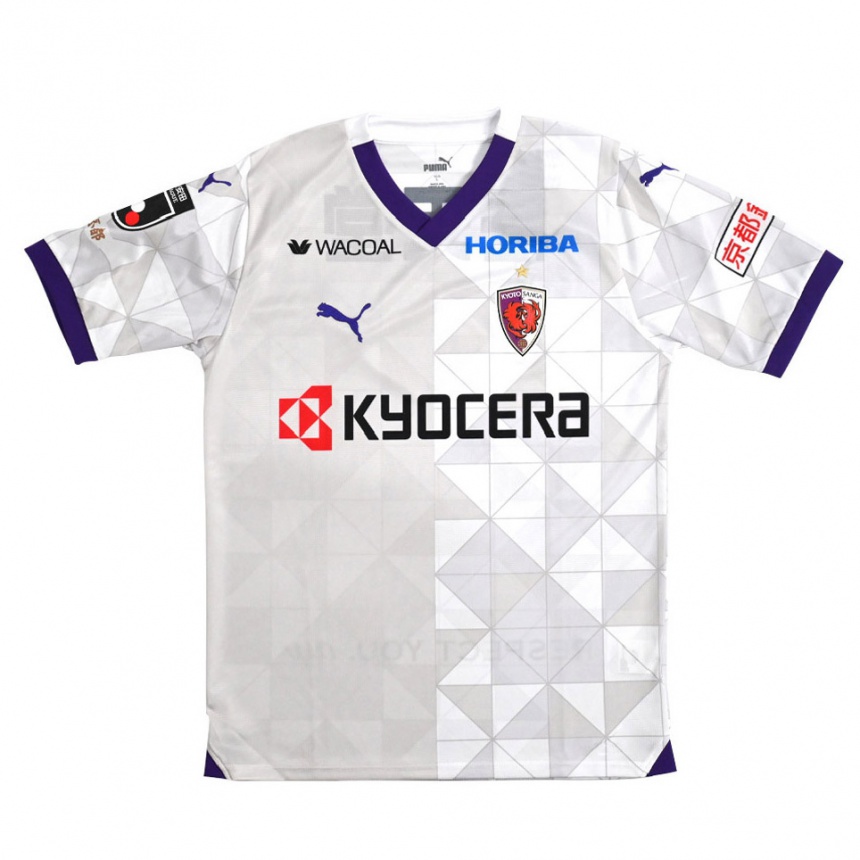 Kids Football Your Name #0 White Purple Away Jersey 2024/25 T-Shirt Uk