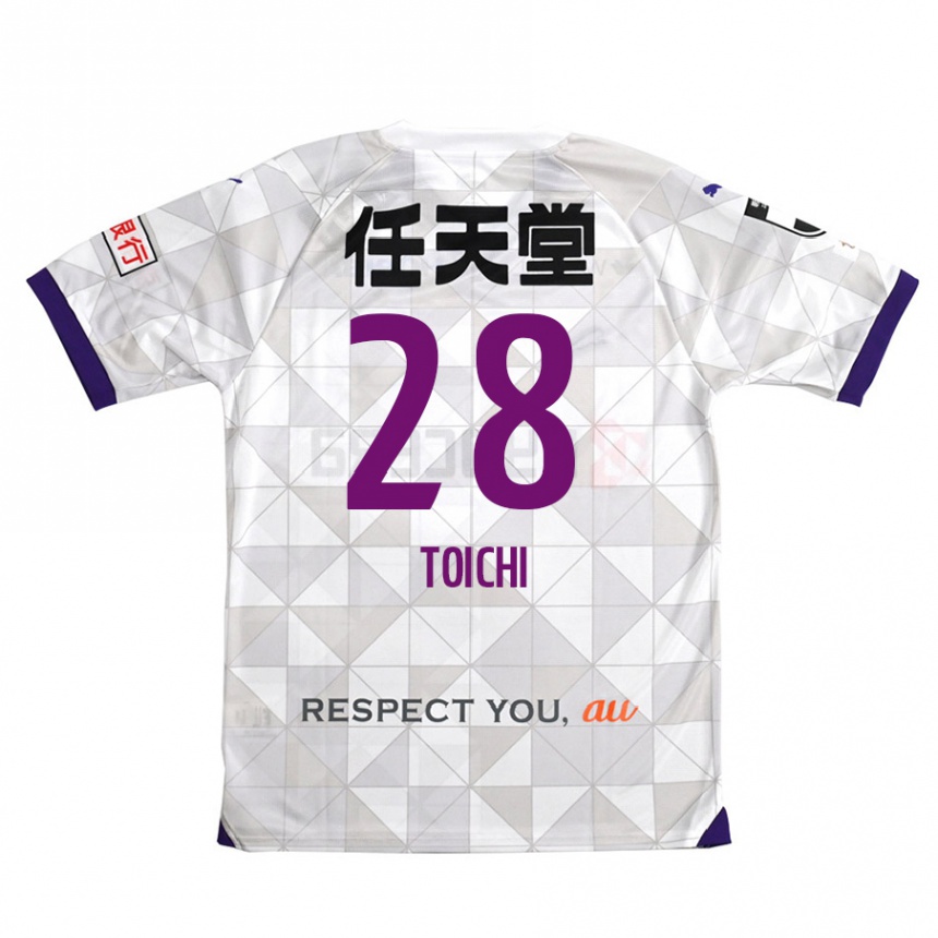 Kids Football Toichi Suzuki #28 White Purple Away Jersey 2024/25 T-Shirt Uk