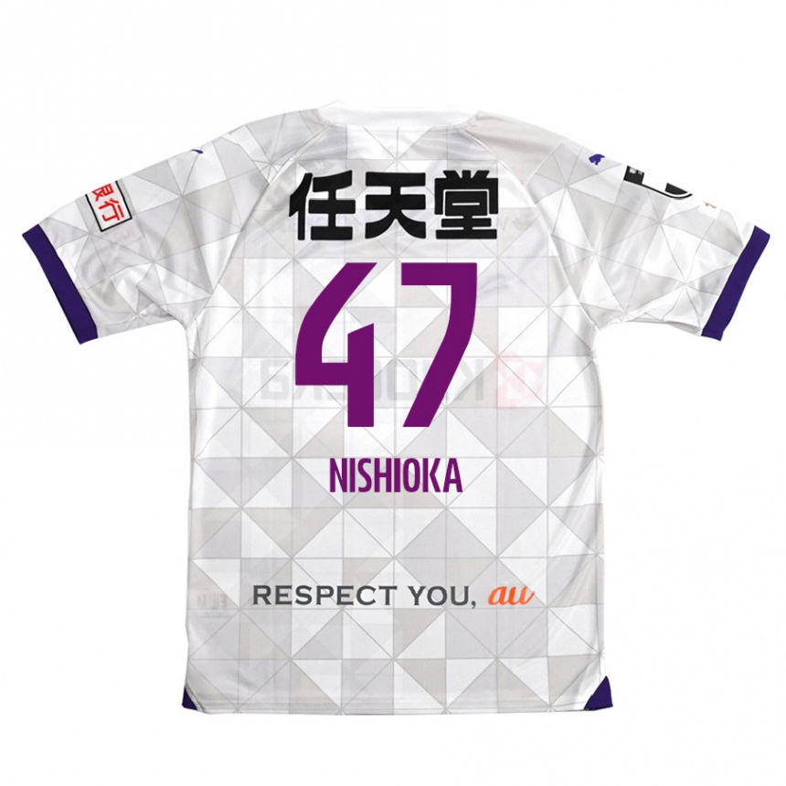 Kids Football Yuma Nishioka #47 White Purple Away Jersey 2024/25 T-Shirt Uk