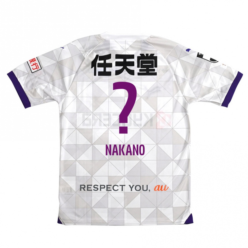 Kids Football Kotaro Nakano #0 White Purple Away Jersey 2024/25 T-Shirt Uk