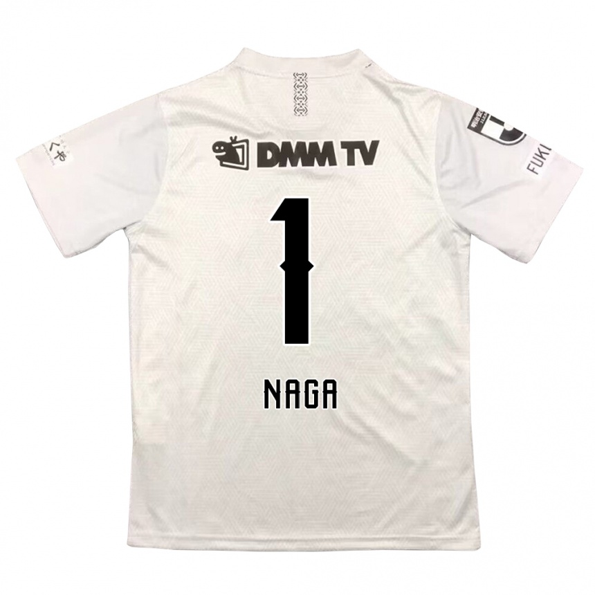 Kids Football Takumi Nagaishi #1 Gray Black Away Jersey 2024/25 T-Shirt Uk