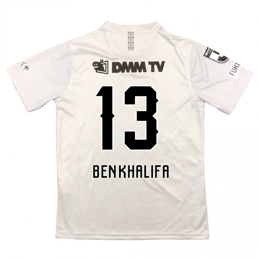 Kids Football Nassim Ben Khalifa #13 Gray Black Away Jersey 2024/25 T-Shirt Uk