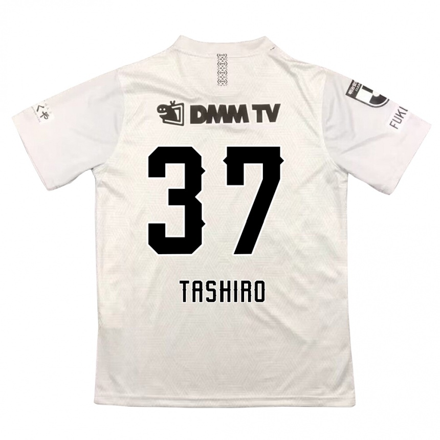 Kids Football Masaya Tashiro #37 Gray Black Away Jersey 2024/25 T-Shirt Uk