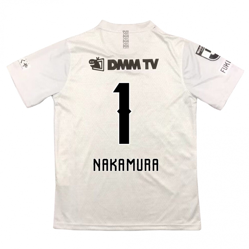 Kids Football Seigo Nakamura #1 Gray Black Away Jersey 2024/25 T-Shirt Uk