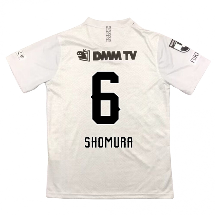 Kids Football Tomoki Shomura #6 Gray Black Away Jersey 2024/25 T-Shirt Uk