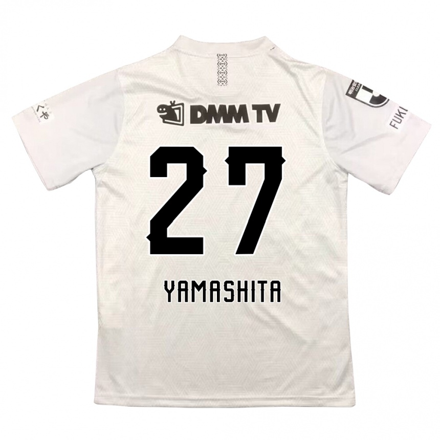 Kids Football Sotaro Yamashita #27 Gray Black Away Jersey 2024/25 T-Shirt Uk