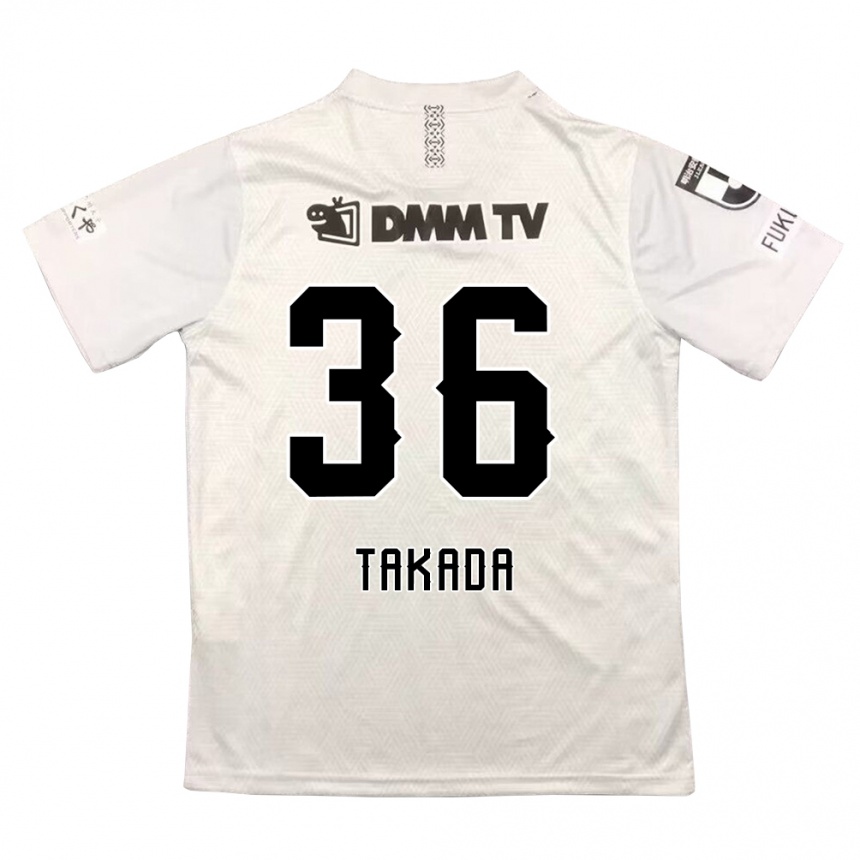 Kids Football Seiya Takada #36 Gray Black Away Jersey 2024/25 T-Shirt Uk