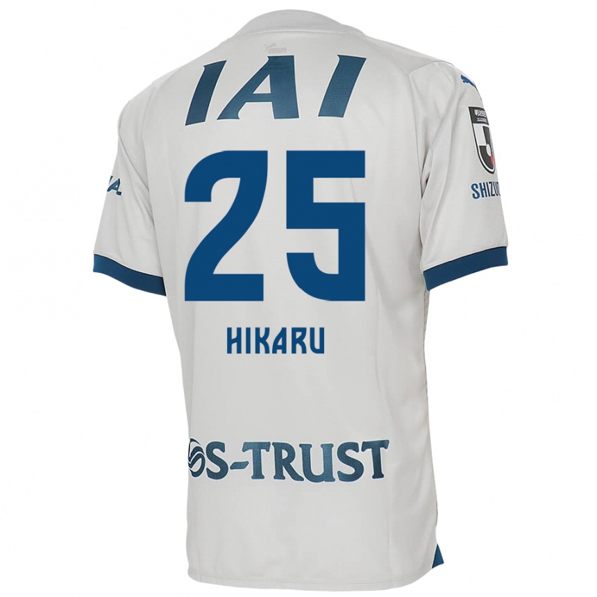 Kids Football Hikaru Naruoka #25 White Blue Away Jersey 2024/25 T-Shirt Uk