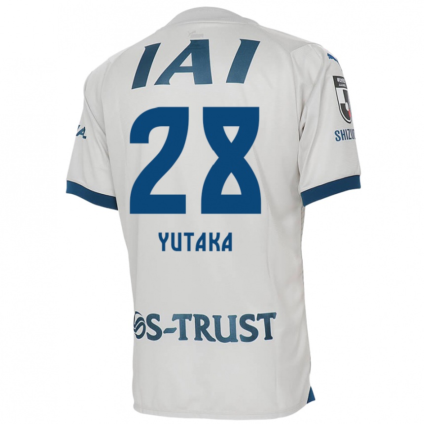 Kids Football Yutaka Yoshida #28 White Blue Away Jersey 2024/25 T-Shirt Uk