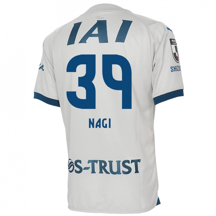 Kids Football Nagi Kawatani #39 White Blue Away Jersey 2024/25 T-Shirt Uk