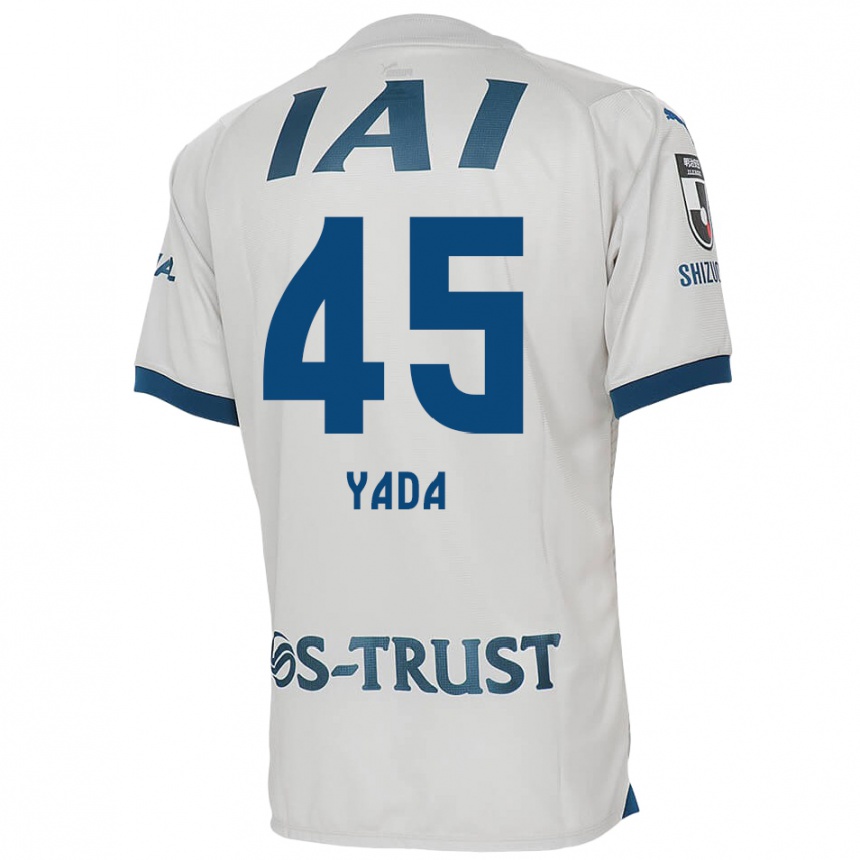 Kids Football Ryunosuke Yada #45 White Blue Away Jersey 2024/25 T-Shirt Uk