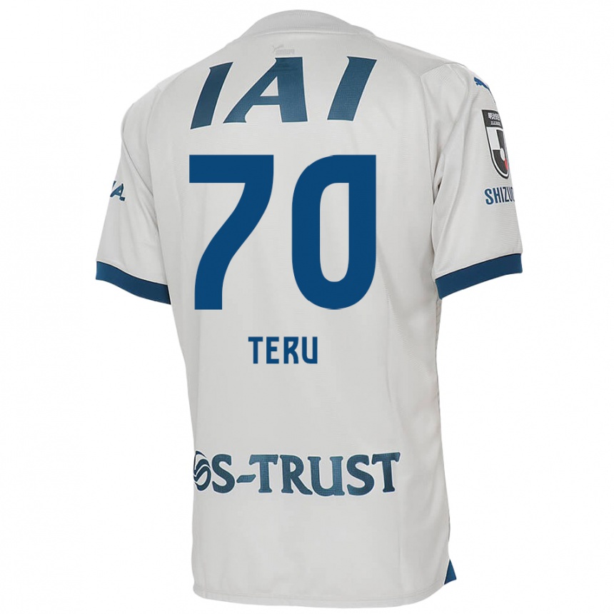 Kids Football Teruki Hara #70 White Blue Away Jersey 2024/25 T-Shirt Uk