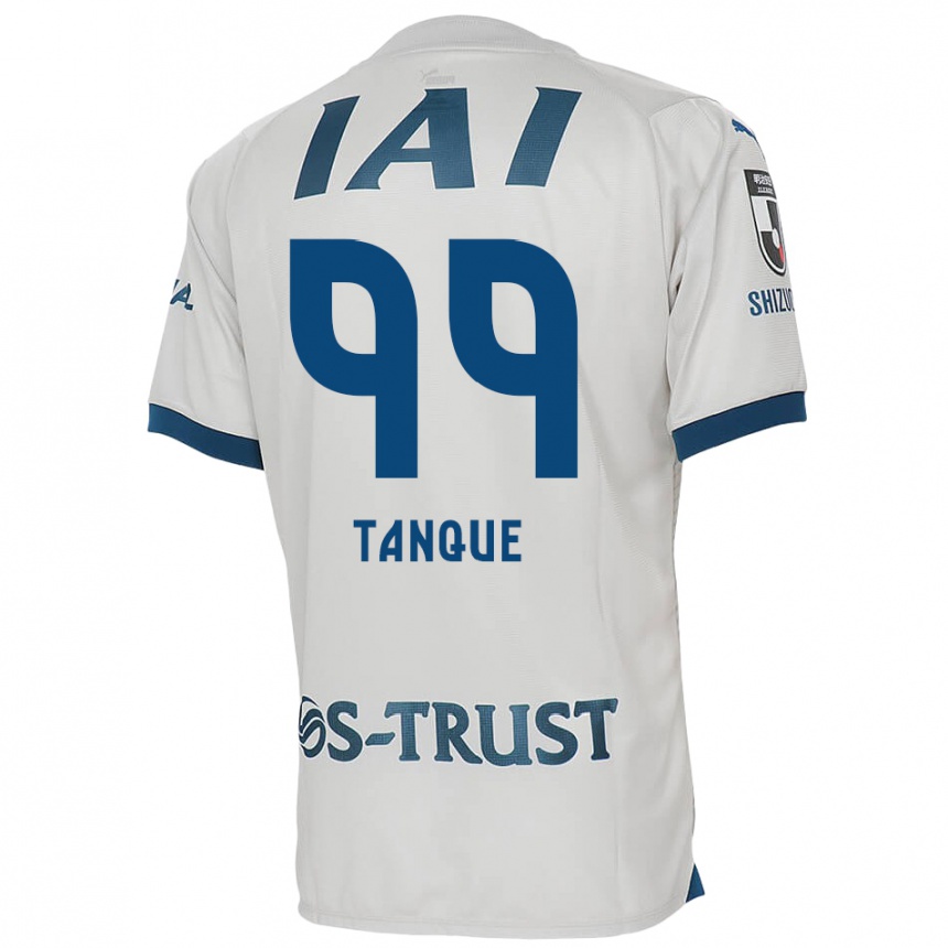 Kids Football Douglas Tanque #99 White Blue Away Jersey 2024/25 T-Shirt Uk