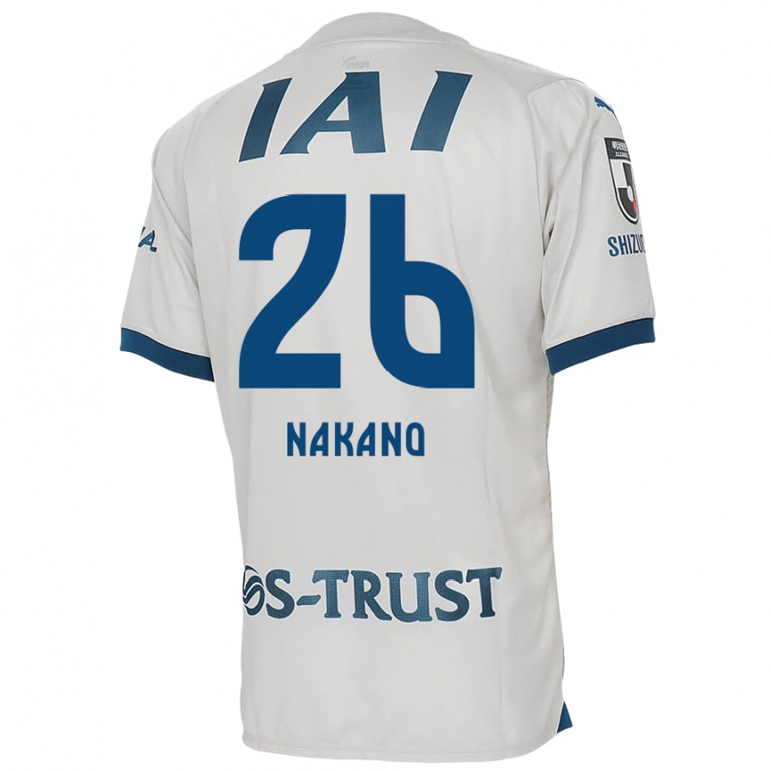 Kids Football Takeru Nakano #26 White Blue Away Jersey 2024/25 T-Shirt Uk