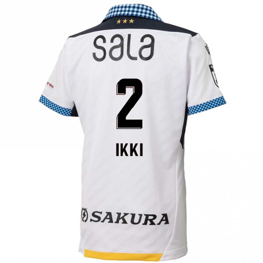 Kids Football Ikki Kawasaki #2 White Black Away Jersey 2024/25 T-Shirt Uk