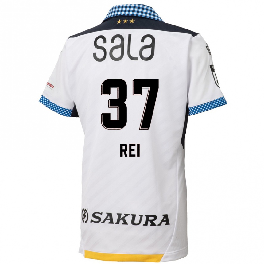 Kids Football Rei Hirakawa #37 White Black Away Jersey 2024/25 T-Shirt Uk