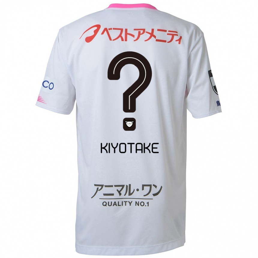 Kids Football Hiroshi Kiyotake #0 White Blue Pink Away Jersey 2024/25 T-Shirt Uk