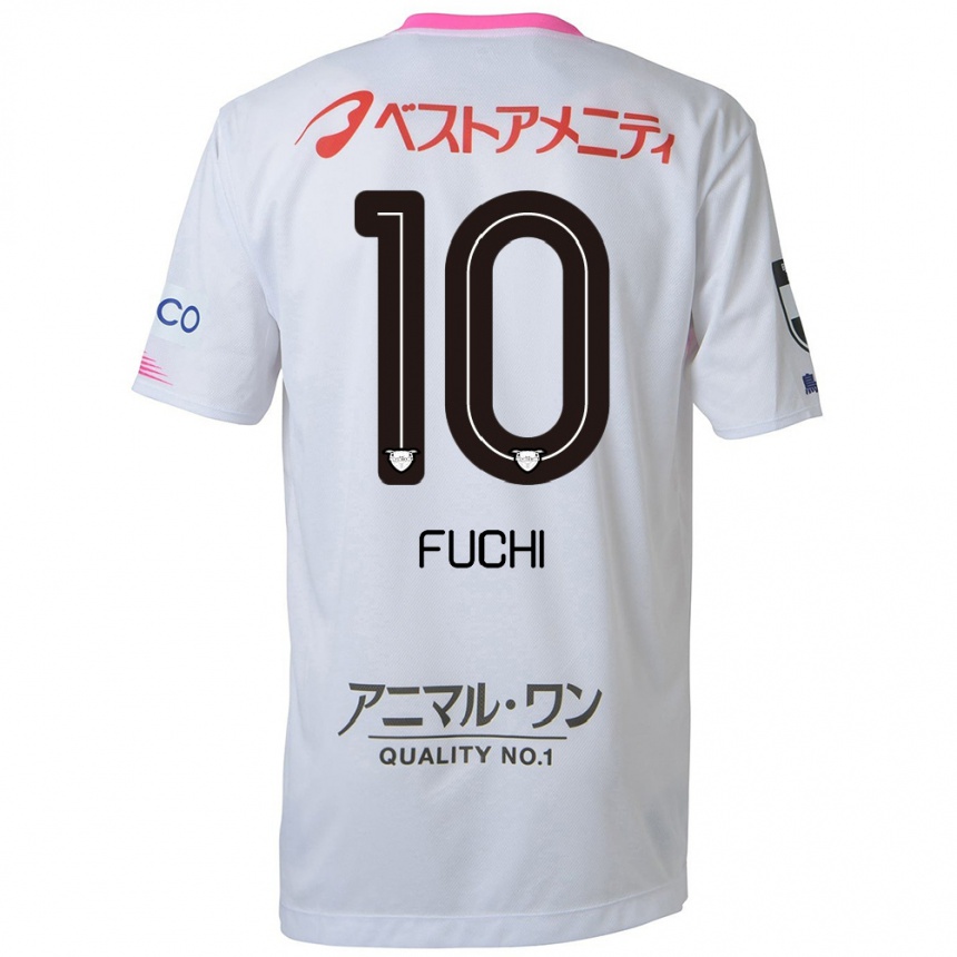 Kids Football Fuchi Honda #10 White Blue Pink Away Jersey 2024/25 T-Shirt Uk