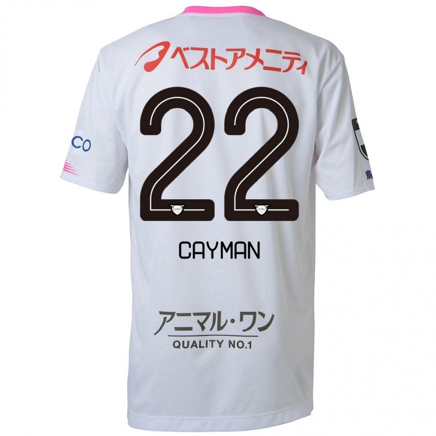 Kids Football Cayman Togashi #22 White Blue Pink Away Jersey 2024/25 T-Shirt Uk