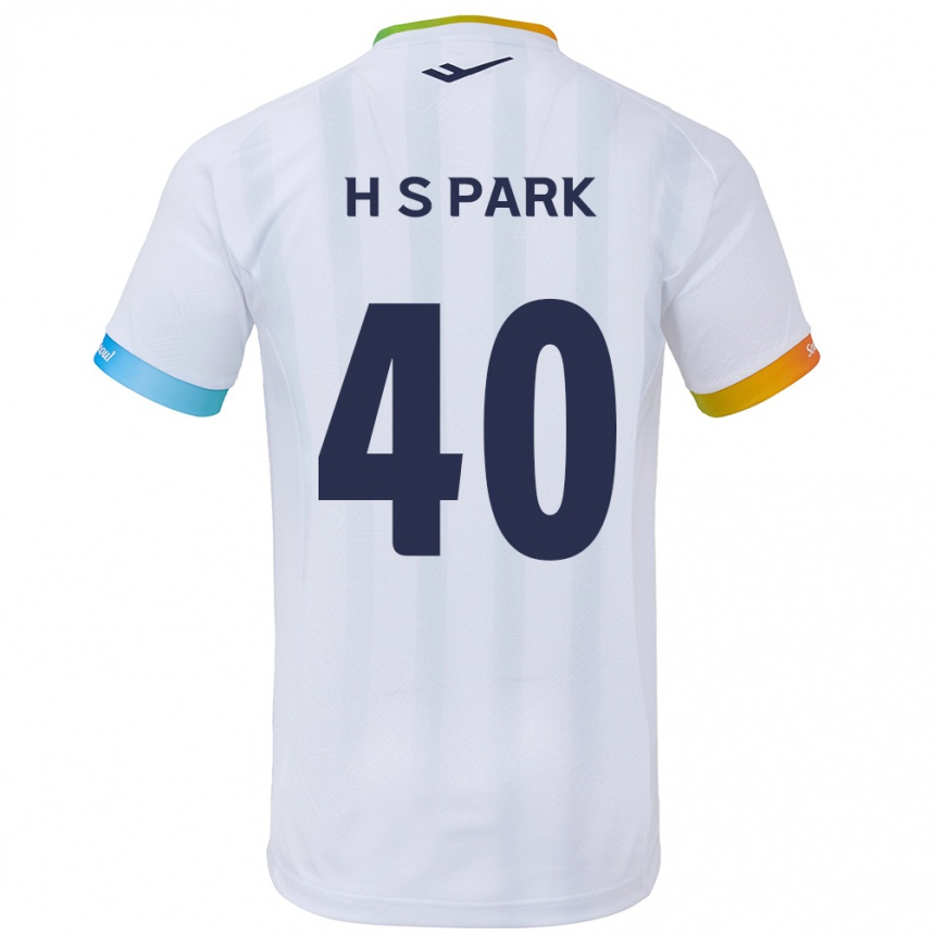 Kids Football Seong-Hun Park #40 White Blue Away Jersey 2024/25 T-Shirt Uk