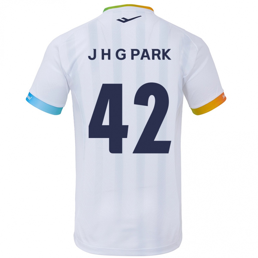 Kids Football Jang Han-Gyeol Park #42 White Blue Away Jersey 2024/25 T-Shirt Uk