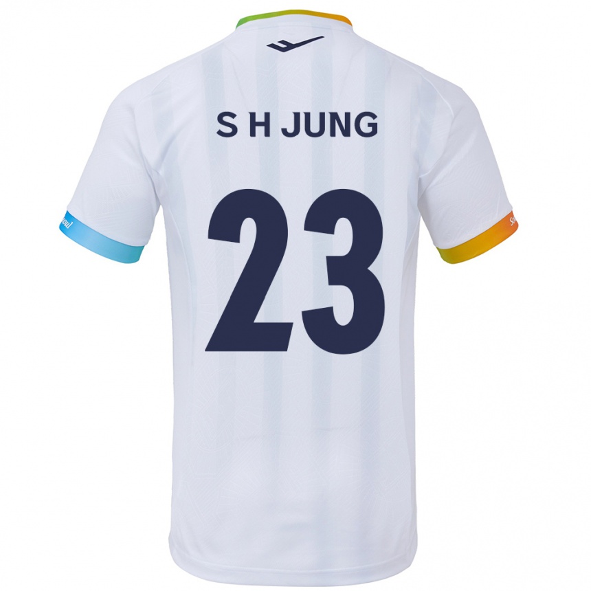 Kids Football Hyeon-Soo Jung #23 White Blue Away Jersey 2024/25 T-Shirt Uk