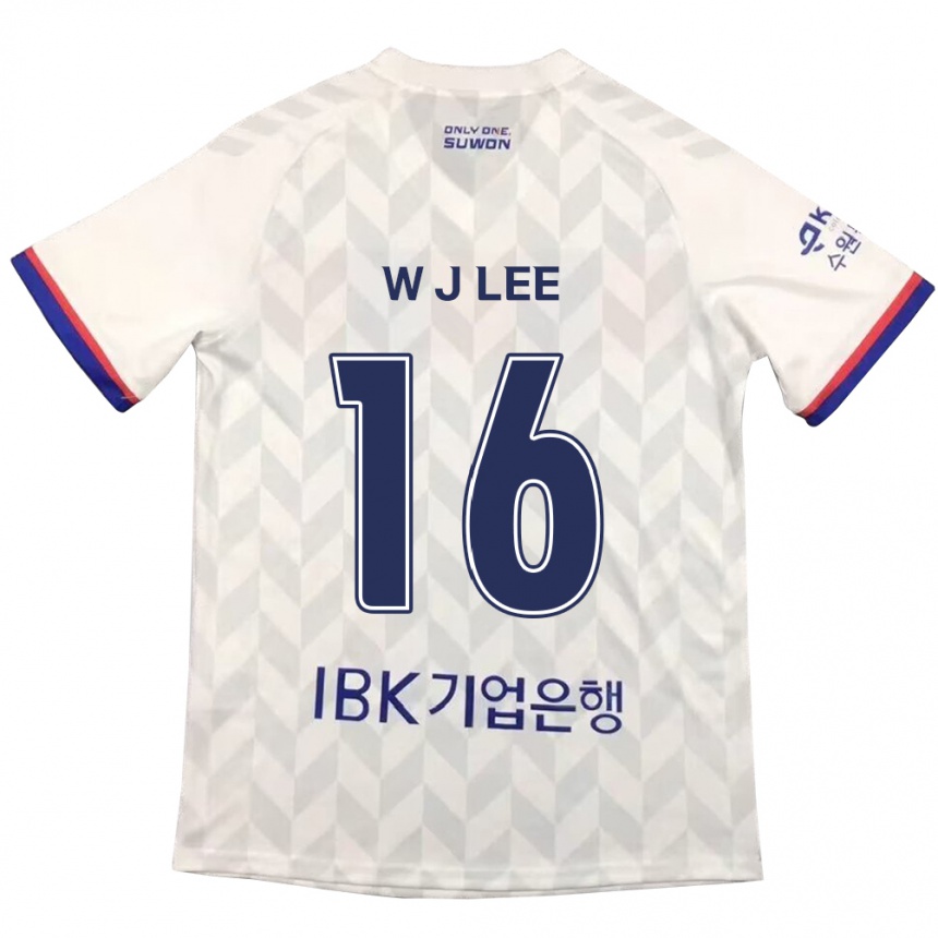 Kids Football Jae-Won Lee #16 White Blue Away Jersey 2024/25 T-Shirt Uk