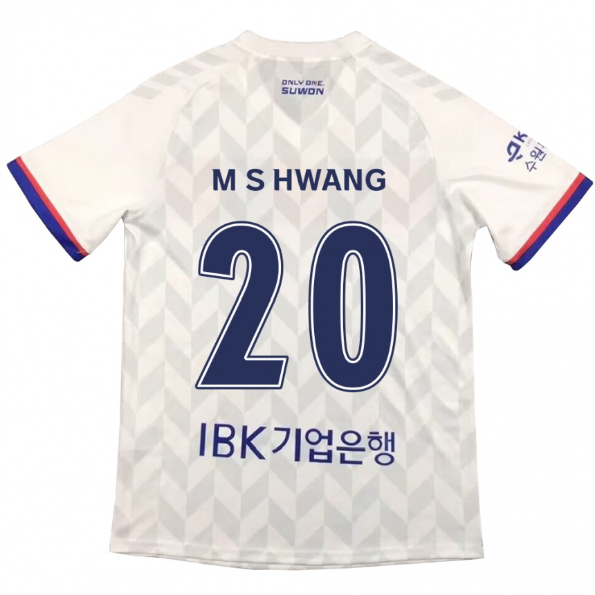 Kids Football Soon-Min Hwang #20 White Blue Away Jersey 2024/25 T-Shirt Uk