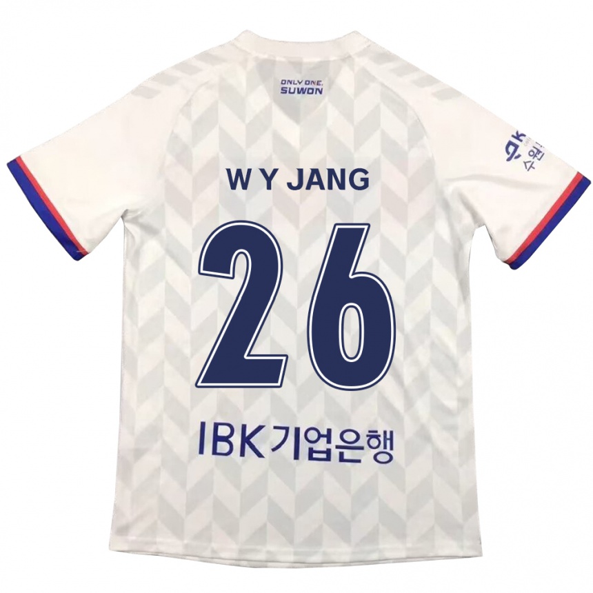 Kids Football Young-Woo Jang #26 White Blue Away Jersey 2024/25 T-Shirt Uk