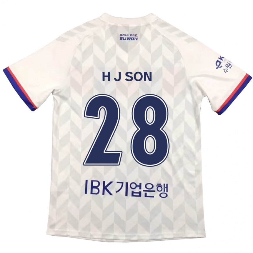 Kids Football Jun-Ho Son #28 White Blue Away Jersey 2024/25 T-Shirt Uk