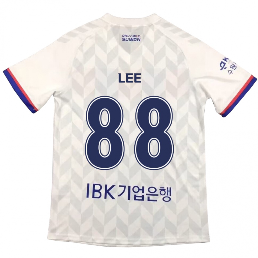 Kids Football Yong Lee #88 White Blue Away Jersey 2024/25 T-Shirt Uk