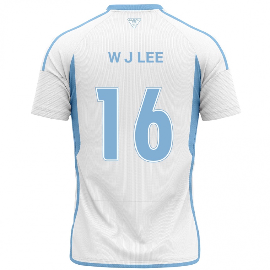 Kids Football Jae-Wook Lee #16 White Blue Away Jersey 2024/25 T-Shirt Uk