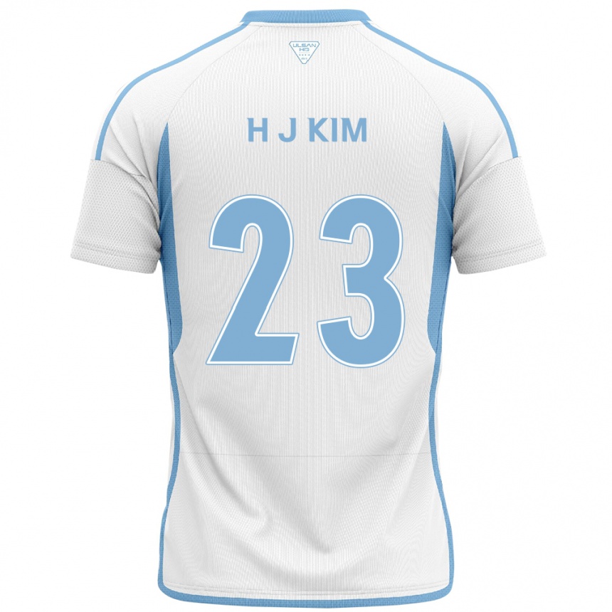 Kids Football Ju-Hwan Kim #23 White Blue Away Jersey 2024/25 T-Shirt Uk