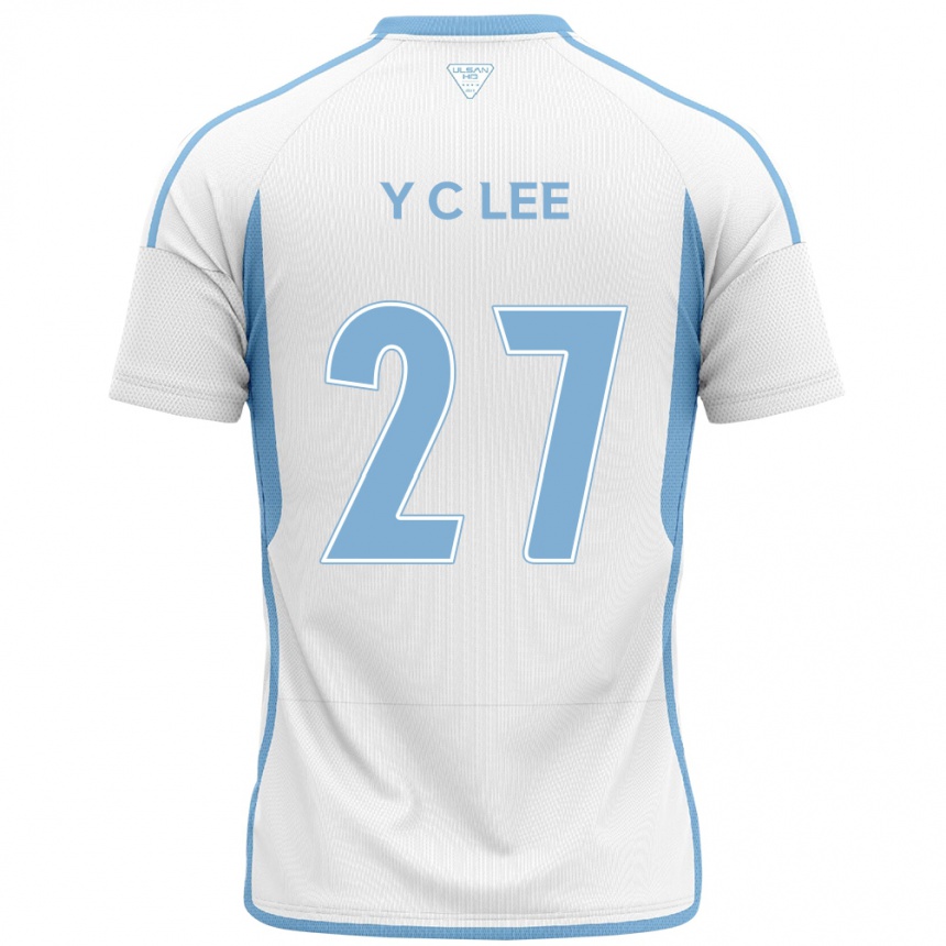 Kids Football Chung-Yong Lee #27 White Blue Away Jersey 2024/25 T-Shirt Uk