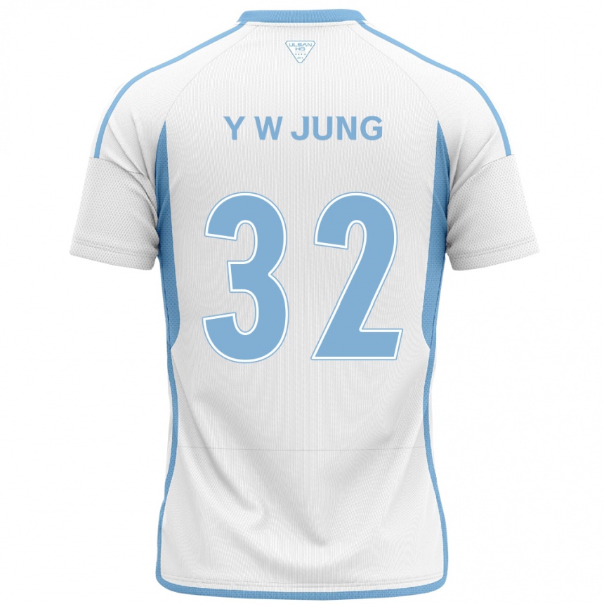 Kids Football Woo-Young Jung #32 White Blue Away Jersey 2024/25 T-Shirt Uk