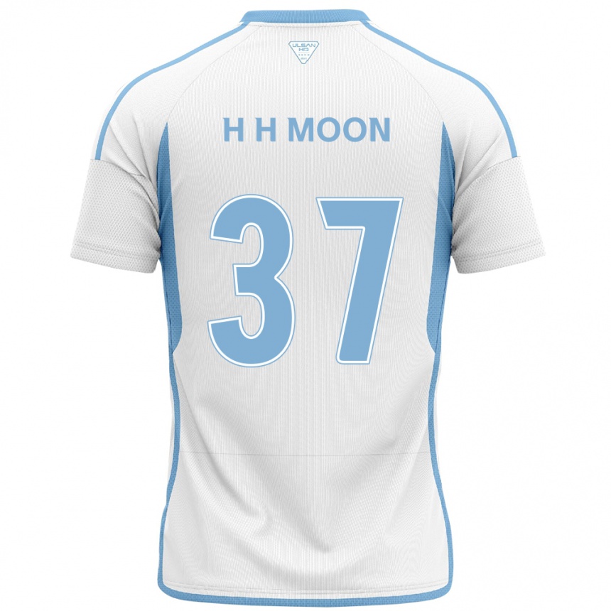 Kids Football Hyeon-Ho Moon #37 White Blue Away Jersey 2024/25 T-Shirt Uk