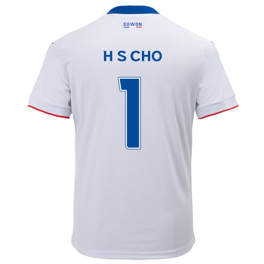 Kids Football Sung-Hoon Cho #1 White Blue Away Jersey 2024/25 T-Shirt Uk