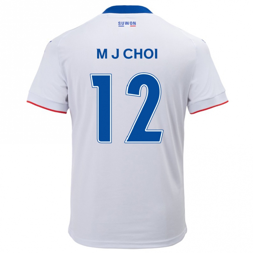 Kids Football Ji-Moog Choi #12 White Blue Away Jersey 2024/25 T-Shirt Uk