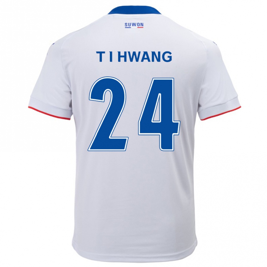 Kids Football In-Taek Hwang #24 White Blue Away Jersey 2024/25 T-Shirt Uk