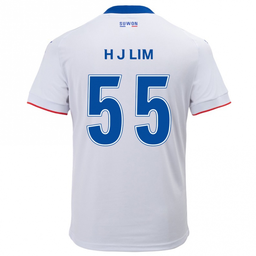 Kids Football Ji-Hoon Lim #55 White Blue Away Jersey 2024/25 T-Shirt Uk