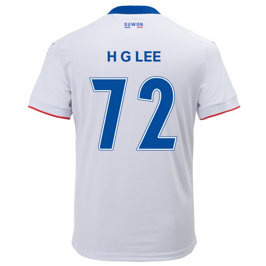 Kids Football Geon-Hee Lee #72 White Blue Away Jersey 2024/25 T-Shirt Uk