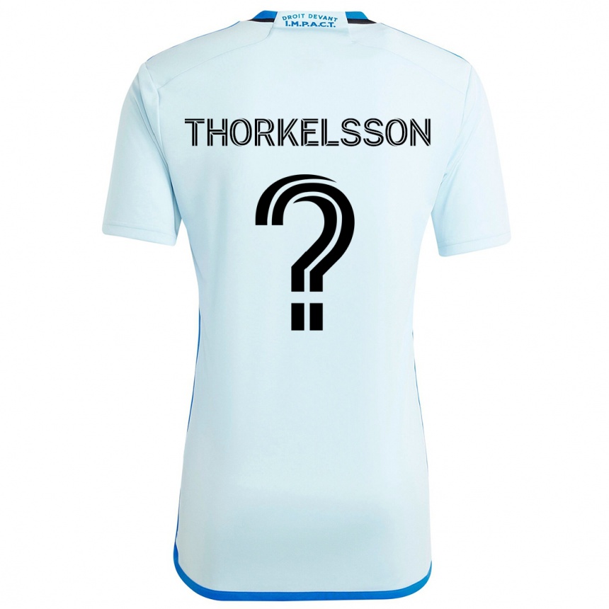 Kids Football Róbert Orri Thorkelsson #0 Ice Blue Away Jersey 2024/25 T-Shirt Uk