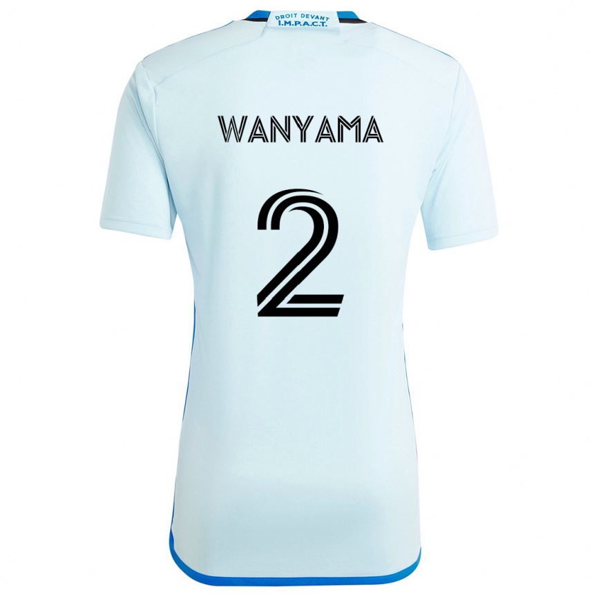 Kids Football Victor Wanyama #2 Ice Blue Away Jersey 2024/25 T-Shirt Uk